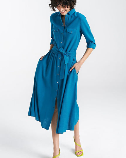 Robe midi noire élégante