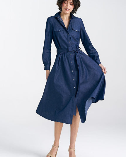Robe midi noire élégante