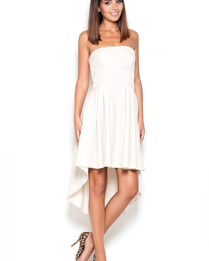 Robe asymétrique sans bretelles