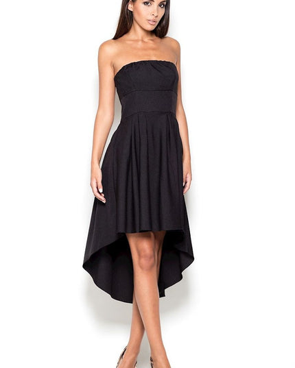 Robe asymétrique sans bretelles