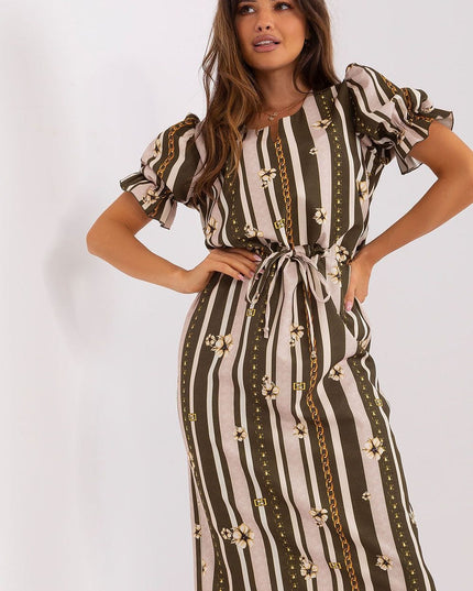 Robe manches courtes à rayures