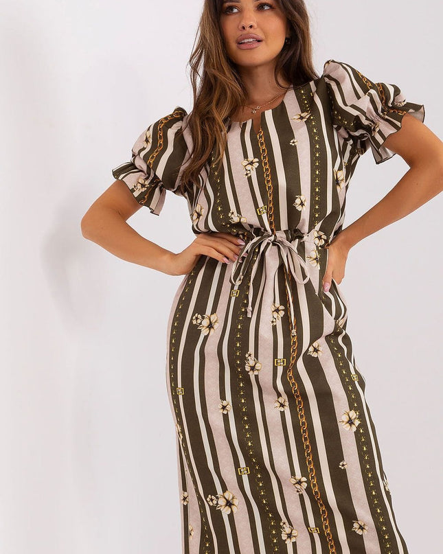 Robe manches courtes à rayures