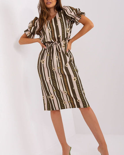 Robe manches courtes à rayures