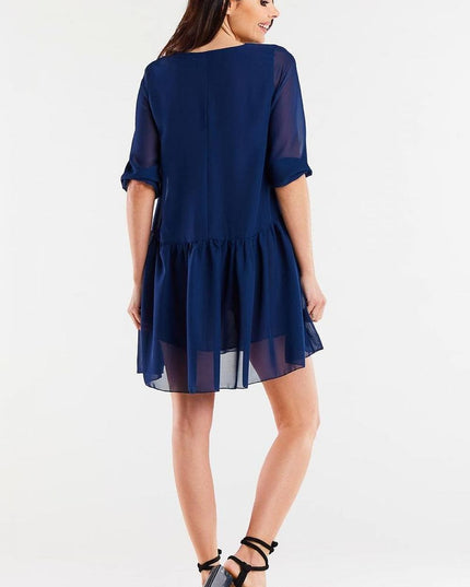 Robe ample en mousseline rose