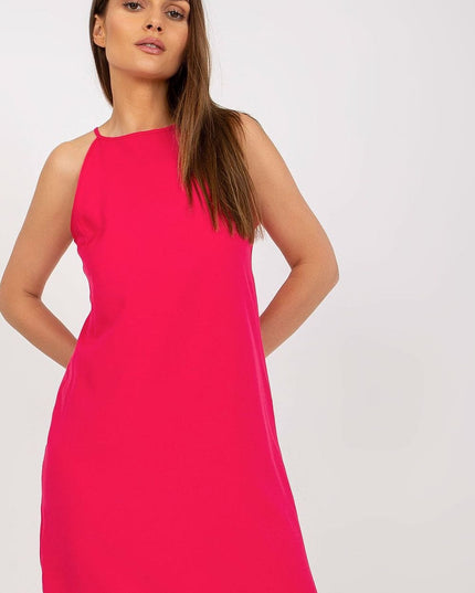 Robe droite rose sans manches