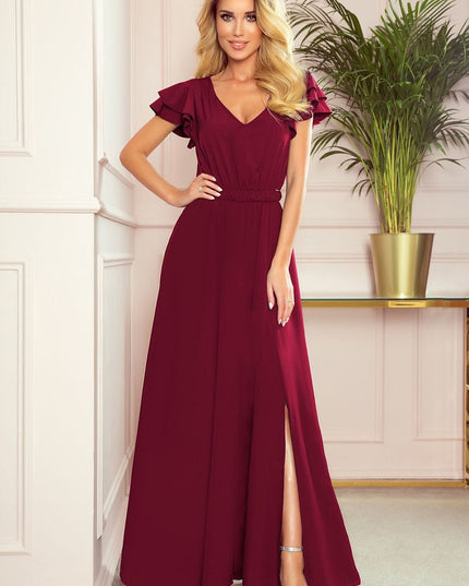 Robe longue rouge élégante