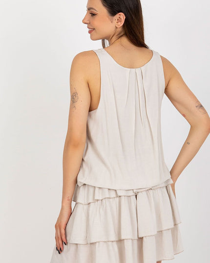 Robe orange à volants