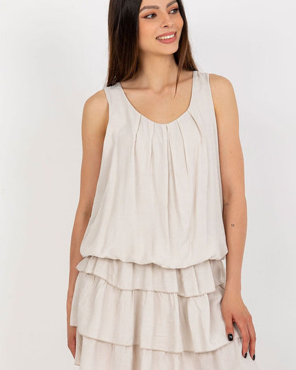Robe orange à volants