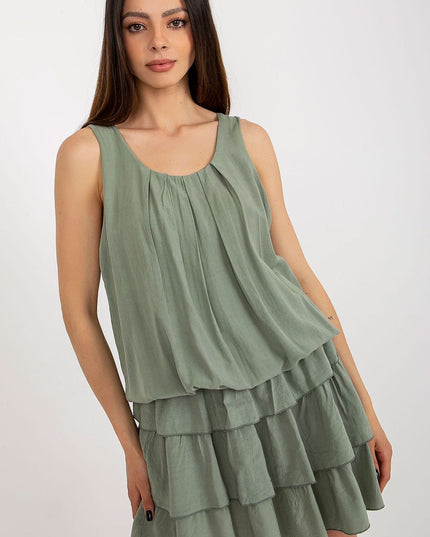 Robe orange à volants