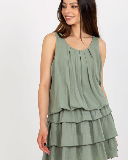 Robe orange à volants