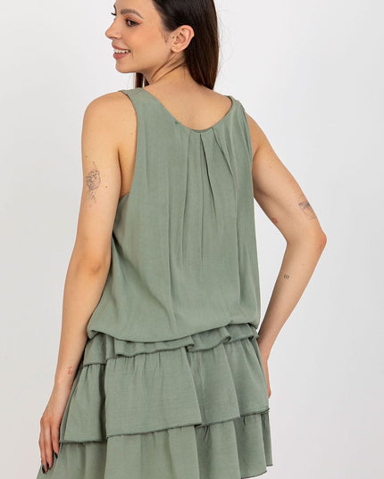 Robe orange à volants