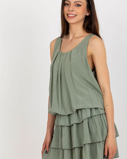 Robe orange à volants