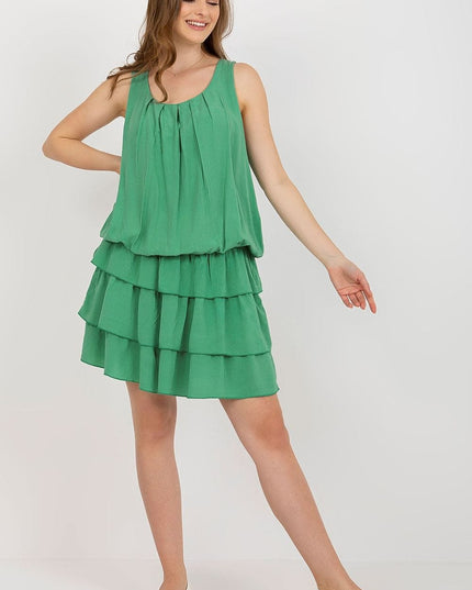 Robe orange à volants