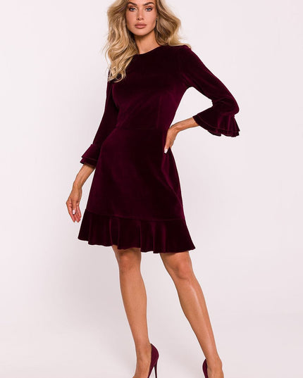 Robe rouge en velours élégante