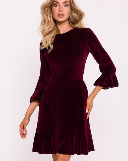 Robe rouge en velours élégante