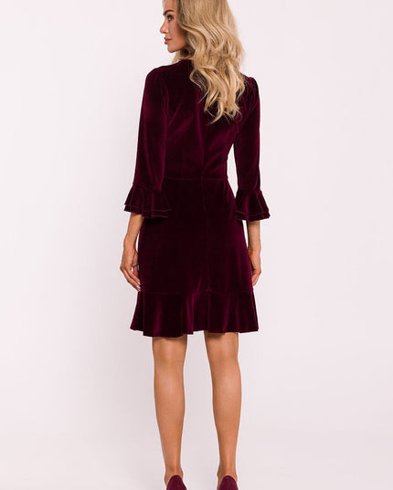 Robe rouge en velours élégante