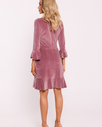 Robe rouge en velours élégante