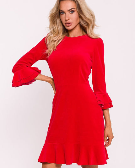 Robe rouge en velours élégante