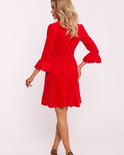 Robe rouge en velours élégante