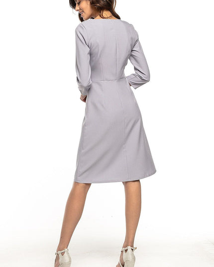 Robe élégante trapèze manches 3/4