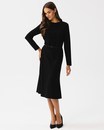 Robe verte élégante ceinture