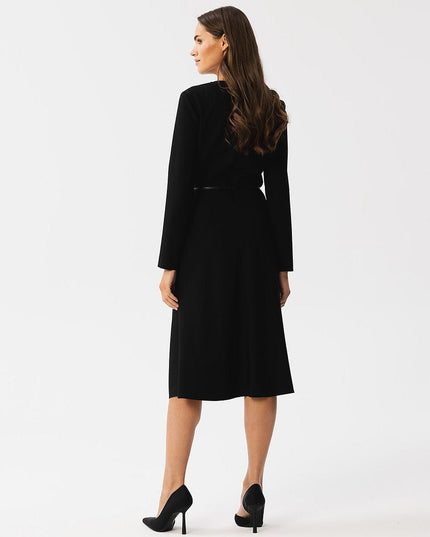 Robe verte élégante ceinture