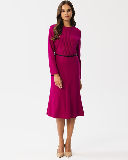 Robe verte élégante ceinture