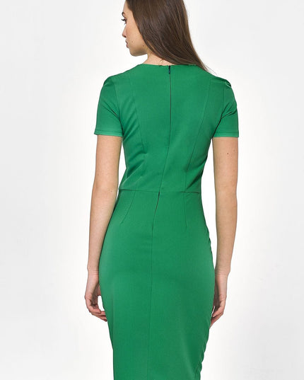 Robe verte ajustée élégante