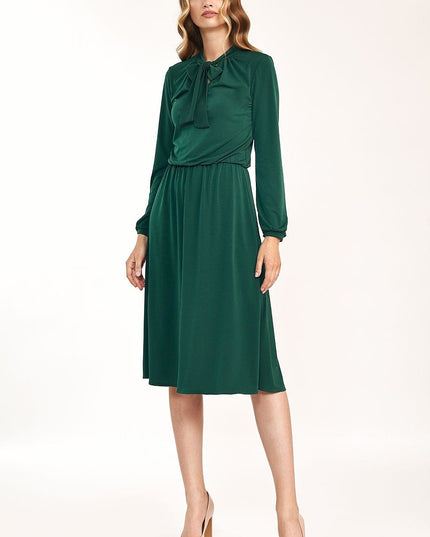 Robe midi verte élégante