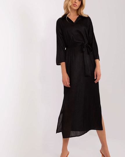 Robe en tissu côtelé verte