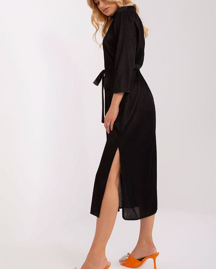 Robe en tissu côtelé verte