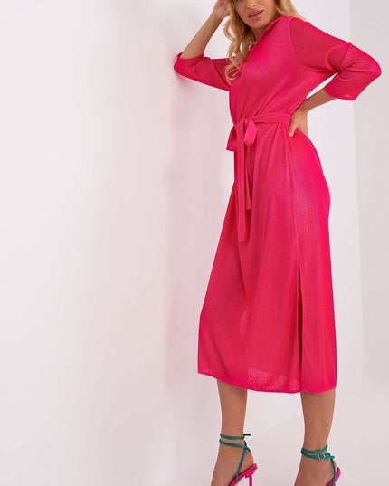 Robe en tissu côtelé verte