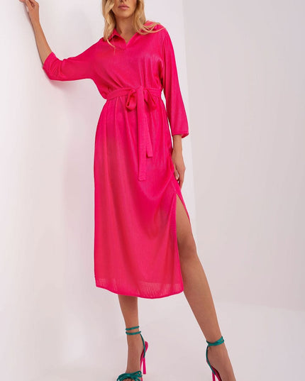 Robe en tissu côtelé verte