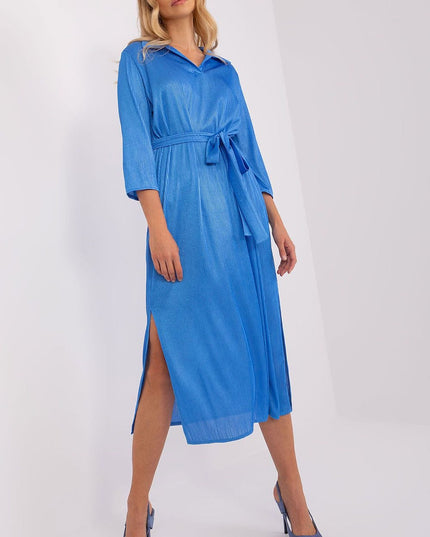 Robe en tissu côtelé verte