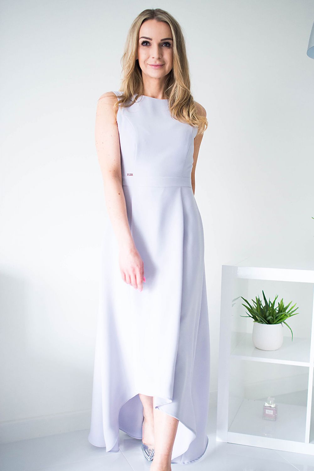 Robe bleue élégante maxi