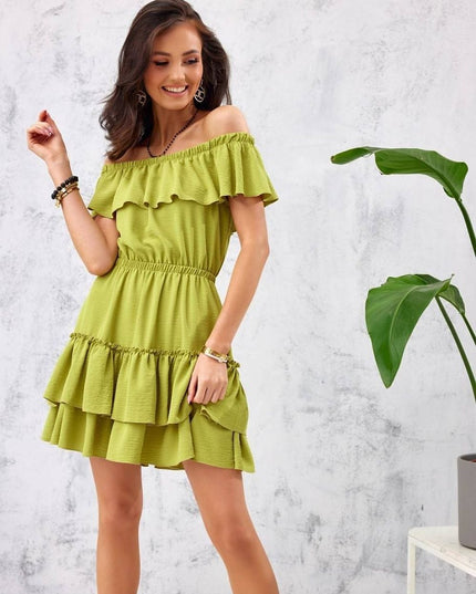 Robe courte épaules ouvertes