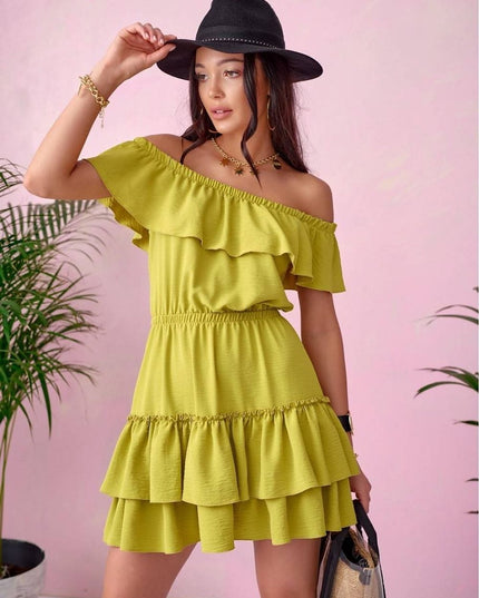 Robe courte épaules ouvertes