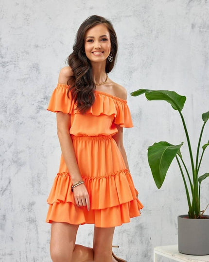 Robe courte épaules ouvertes