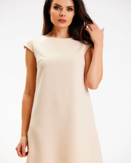 Robe verte trapèze élégante