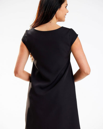 Robe verte trapèze élégante