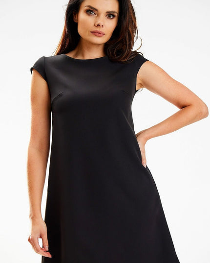 Robe verte trapèze élégante