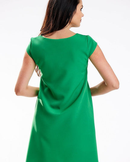 Robe verte trapèze élégante