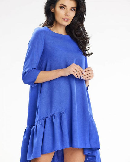 Robe trapèze mini avec volant