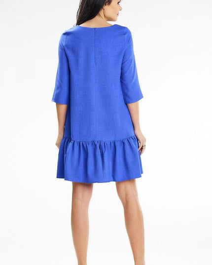 Robe trapèze mini avec volant