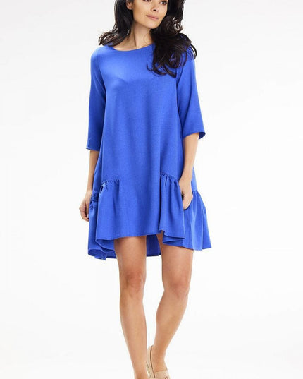 Robe trapèze mini avec volant