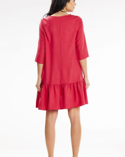 Robe trapèze mini avec volant