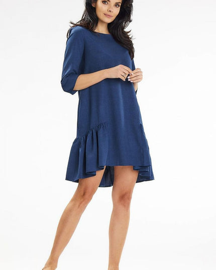 Robe trapèze mini avec volant