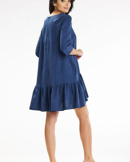 Robe trapèze mini avec volant