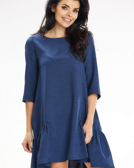 Robe trapèze mini avec volant