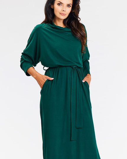 Robe kimono midi verte